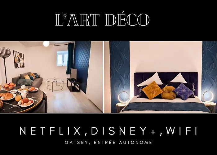 L'art Deco 3 Etoiles Wifi, Netflix, Disney, Coeur De Bastide דירה *